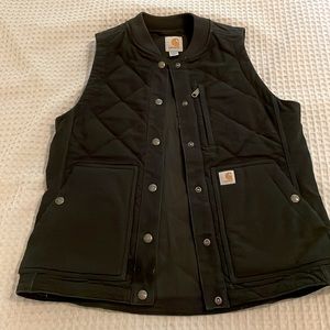 Womens Carhartt Black Quilted Canvas Vest